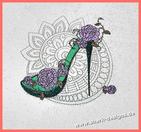 Buy High Heel Shoe Outline Machine Embroidery Design Online in India - Etsy