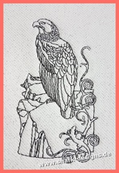 Embroidery file hawk in 8...