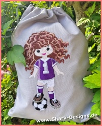 Embroidery file Soccer Girl