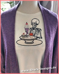 Ice Cream Skull embroidery...