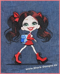 Embroidery file school girlie