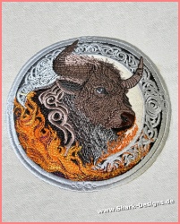 Embroidery file Celtic Bull...