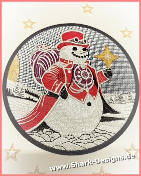 Embroidery Steampunk Snowman