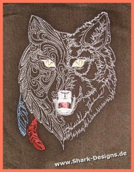 Embroidery Design Wolf-4 in...