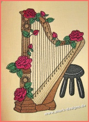 Embroidery Design Harp in 9...