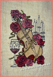 Embroidery Design Violin in...