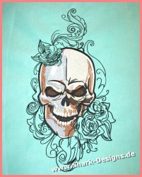 Embroidery file Metal Skull...